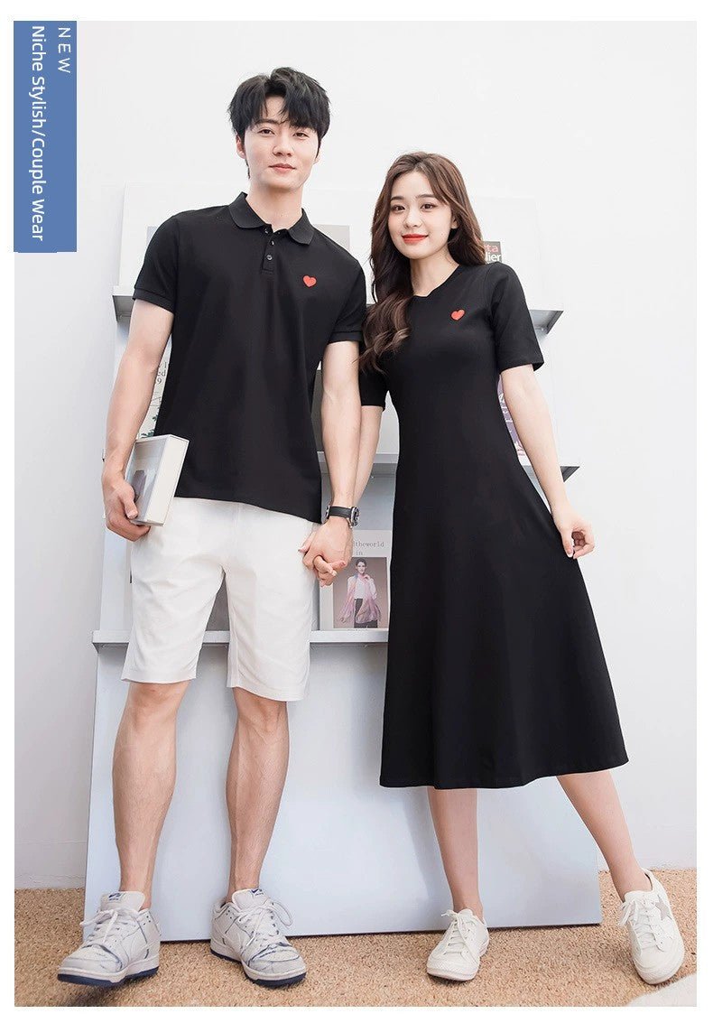 Long Dress Polo Shirt T-shirt Couple 'S Summer Clothes - Walmarkettt.com