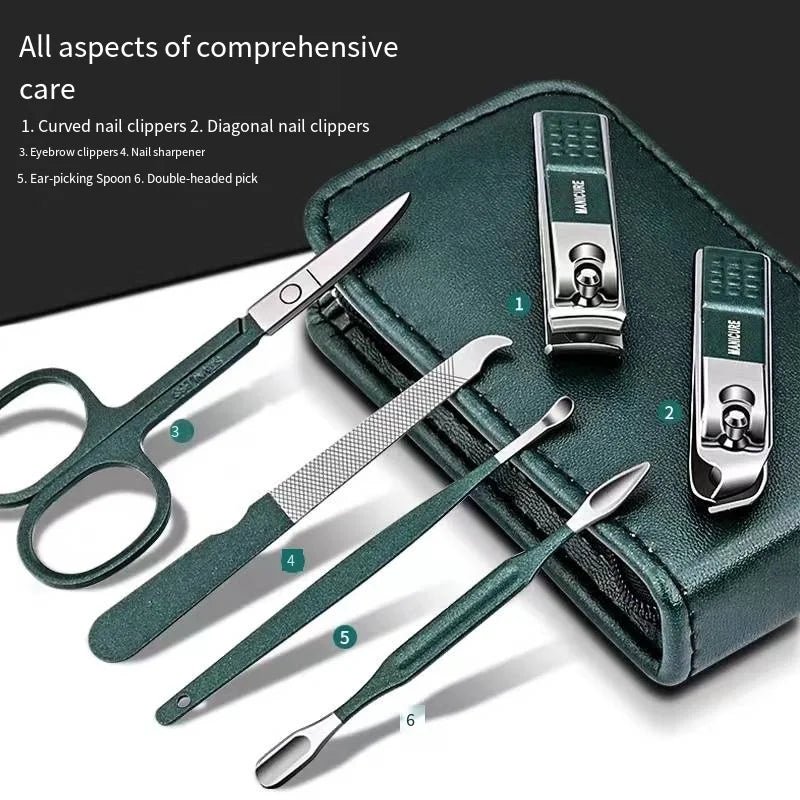 Nail Scissors Set Household High End Mens And Womens Special Nail Clippers Manicure Beauty Tools 6 Piece Portable Household - Walmarkettt.com