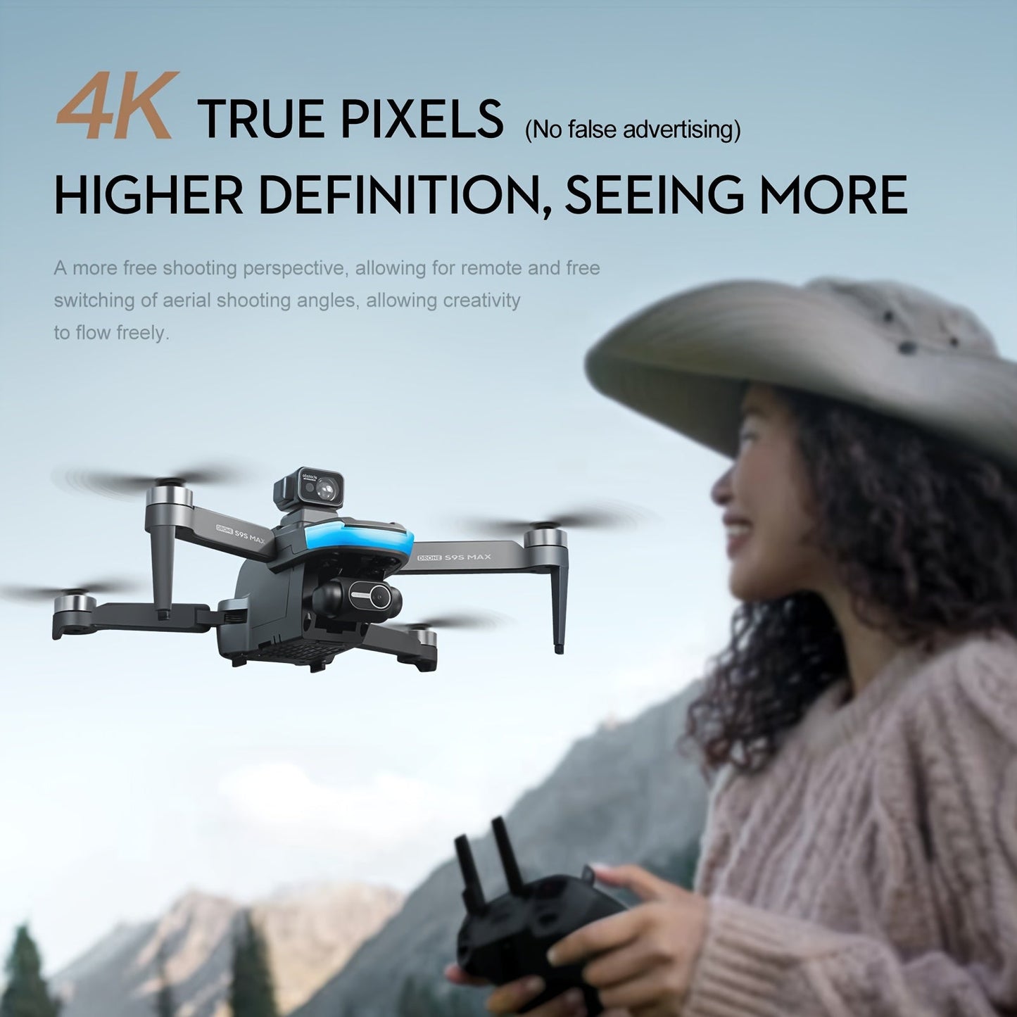 New S9S Aerial Photography, Drone GPS Positioning Return, Compliant With Aviation Authority Requirements, High - definition Pixels, Stable Dual Axis Pan Tilt Camera, Boutique Gift Remote - controlled Aircraft, No FAA Registration - Walmarkettt.com