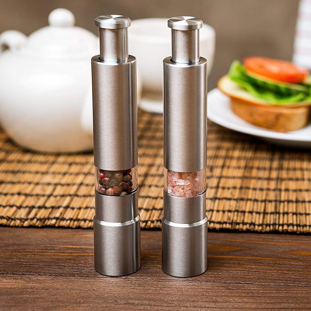 Premium Stainless Steel Salt and Pepper Spice Grinder - Walmarkettt.com