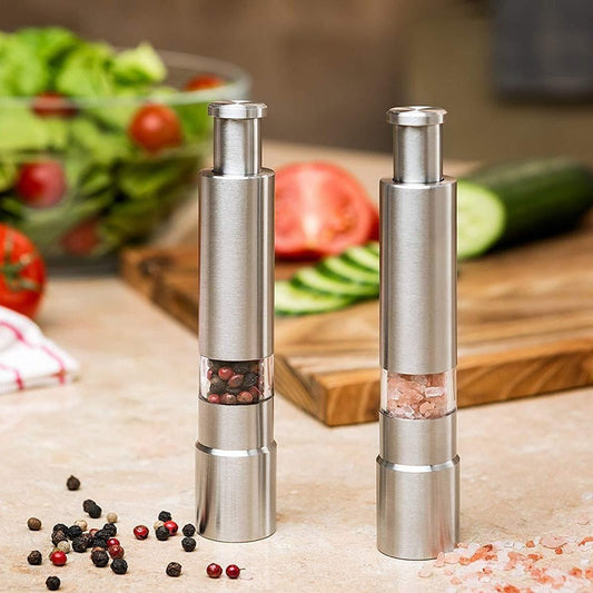 Premium Stainless Steel Salt and Pepper Spice Grinder - Walmarkettt.com
