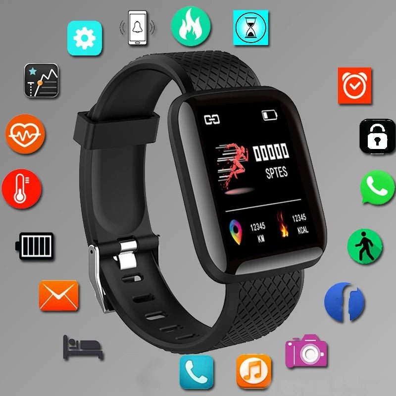 Smartwatch Men Women Wristwatches Smart Watch Message Fitness Monitor Bracelet Birthday Gift Electronic Clock For Android IOS - Walmarkettt.com
