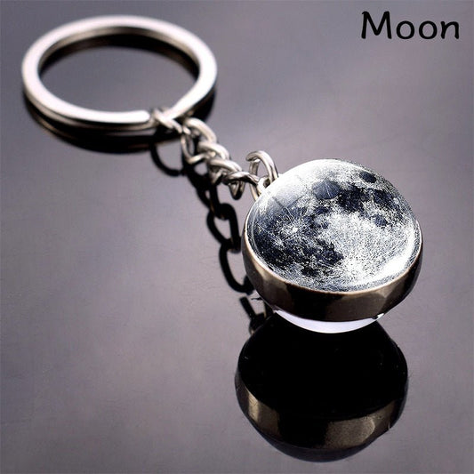 Solar System Planets Keychain - Metal Moon Phase Charm with 8 Planet Designs, Celestial - Themed Gift for Anniversaries, Keys, Wallets & Bags, Celestial Keychain | Metallic Finish | Metal Construction - Walmarkettt.com