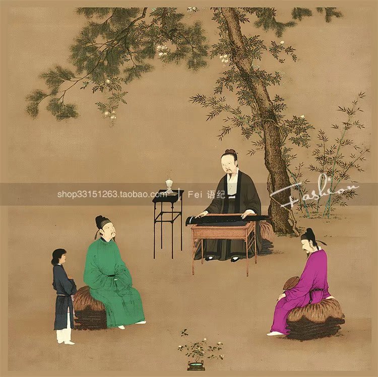 Spring and Autumn Dunhuang Mural Printing Chinese Style Small Square Towel - Walmarkettt.com