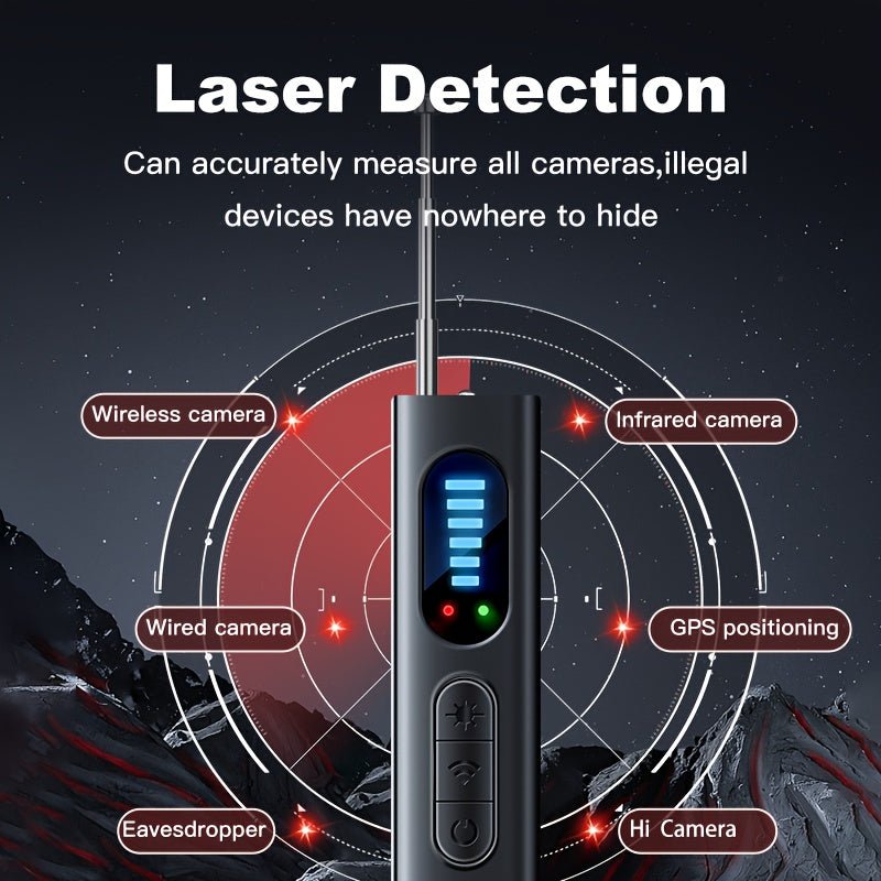 T15 Camera Detector Portable Privacy Protection Device With Vibration Alarm Infrared Scan Signal Detection Detection Gps Tracker Wifi Camera Bug Only Infrared Sensing Function, No Wireless Signal Transmission Function - Walmarkettt.com