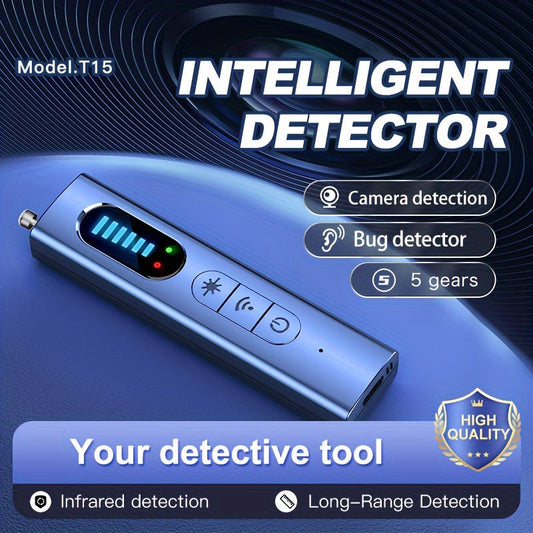 T15 Camera Detector Portable Privacy Protection Device With Vibration Alarm Infrared Scan Signal Detection Detection Gps Tracker Wifi Camera Bug Only Infrared Sensing Function, No Wireless Signal Transmission Function - Walmarkettt.com