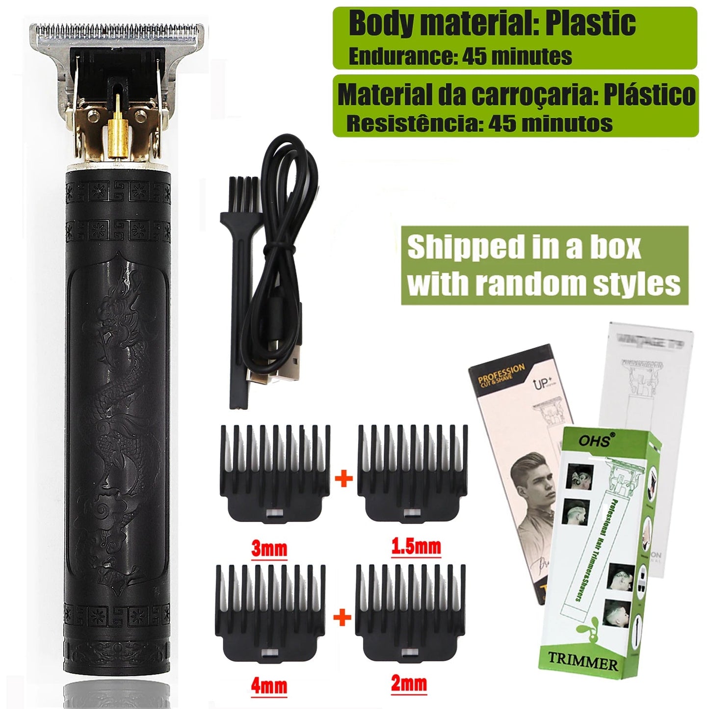 T9 Hair Clipper Repair Beard Shaving Body Hair Trimmer Clippers Electric Machine Men Haircut Machine 0mm Barber Shaver - Walmarkettt.com