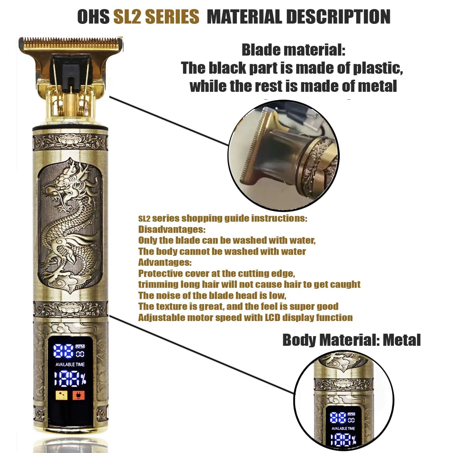 T9 Hair Clipper Repair Beard Shaving Body Hair Trimmer Clippers Electric Machine Men Haircut Machine 0mm Barber Shaver - Walmarkettt.com