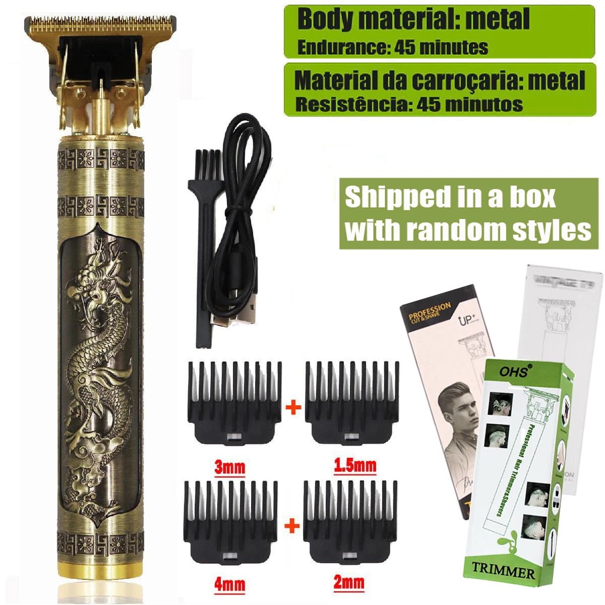 T9 Hair Clipper Repair Beard Shaving Body Hair Trimmer Clippers Electric Machine Men Haircut Machine 0mm Barber Shaver - Walmarkettt.com