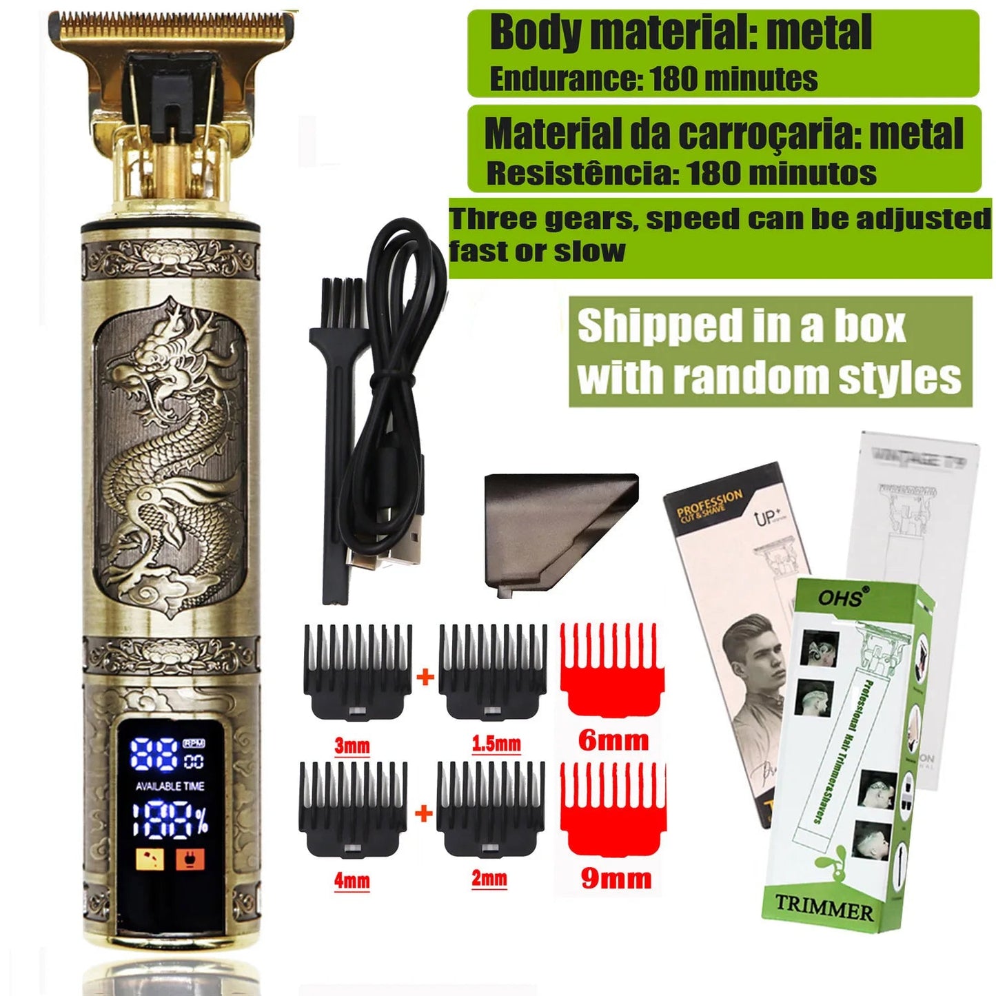 T9 Hair Clipper Repair Beard Shaving Body Hair Trimmer Clippers Electric Machine Men Haircut Machine 0mm Barber Shaver - Walmarkettt.com