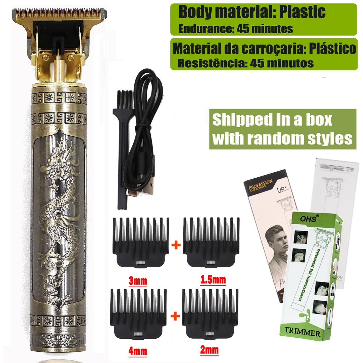 T9 Hair Clipper Repair Beard Shaving Body Hair Trimmer Clippers Electric Machine Men Haircut Machine 0mm Barber Shaver - Walmarkettt.com