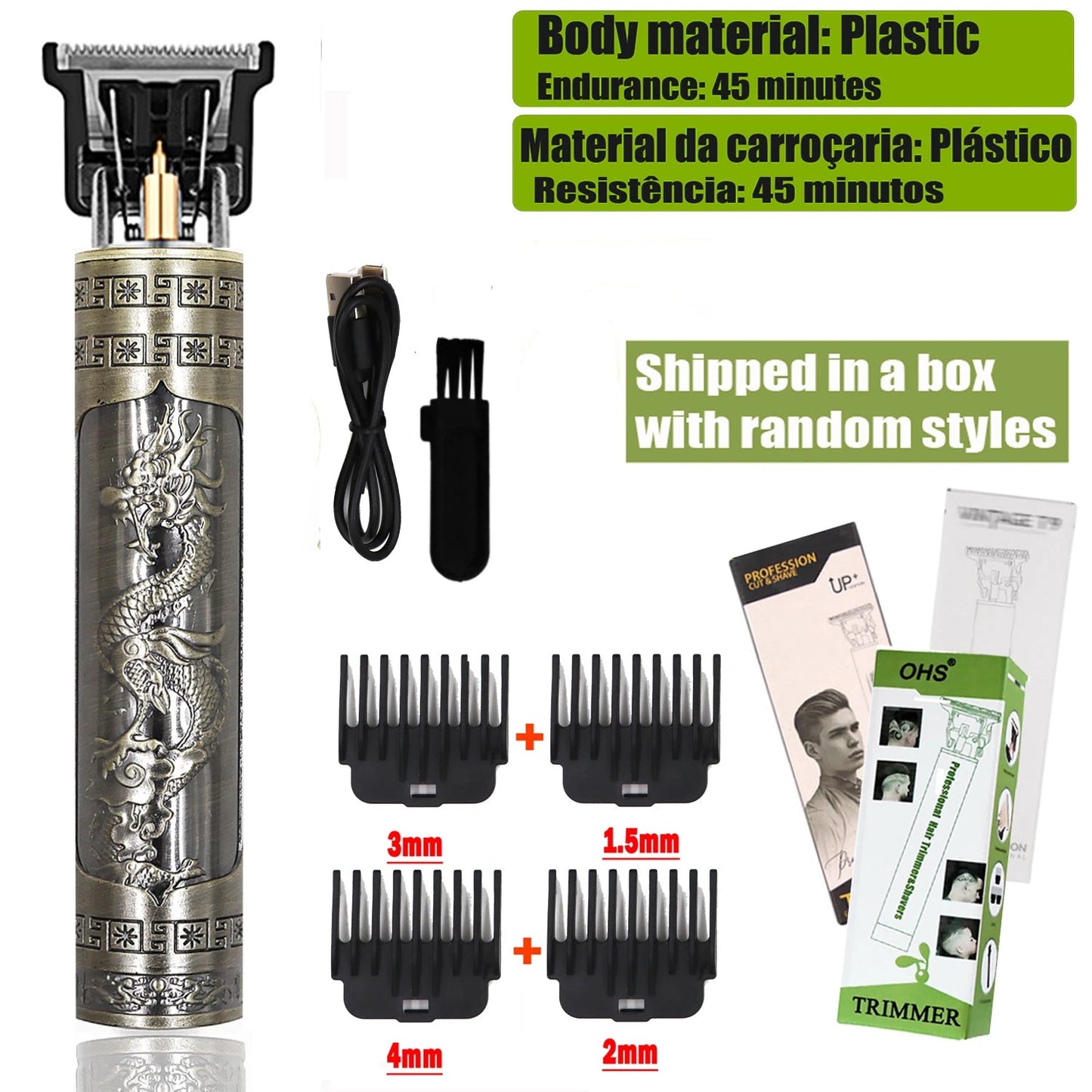 T9 Hair Clipper Repair Beard Shaving Body Hair Trimmer Clippers Electric Machine Men Haircut Machine 0mm Barber Shaver - Walmarkettt.com