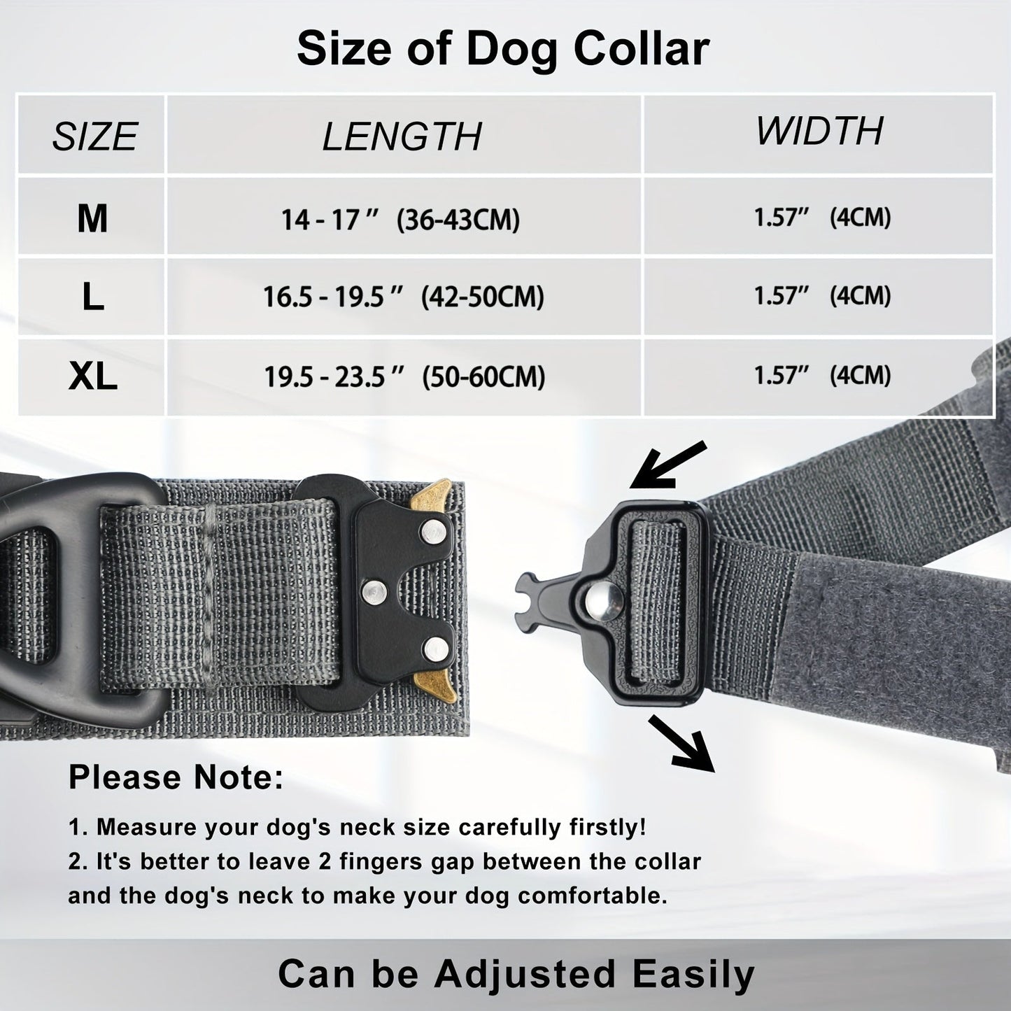 [Tactical Dog Collar] Heavy - Duty Tactical Nylon Dog Collar with GPS Holder | Adjustable Military - Style Collar for All Breeds, Secure Fit Collar - Walmarkettt.com