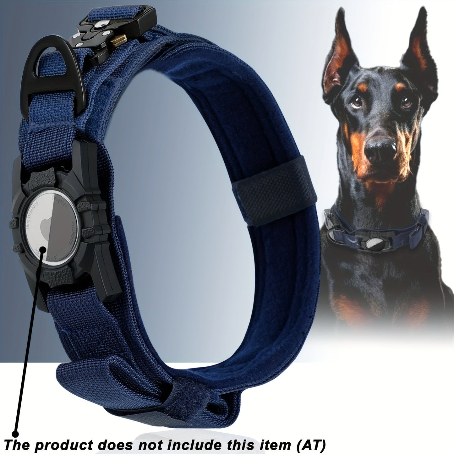 [Tactical Dog Collar] Heavy - Duty Tactical Nylon Dog Collar with GPS Holder | Adjustable Military - Style Collar for All Breeds, Secure Fit Collar - Walmarkettt.com
