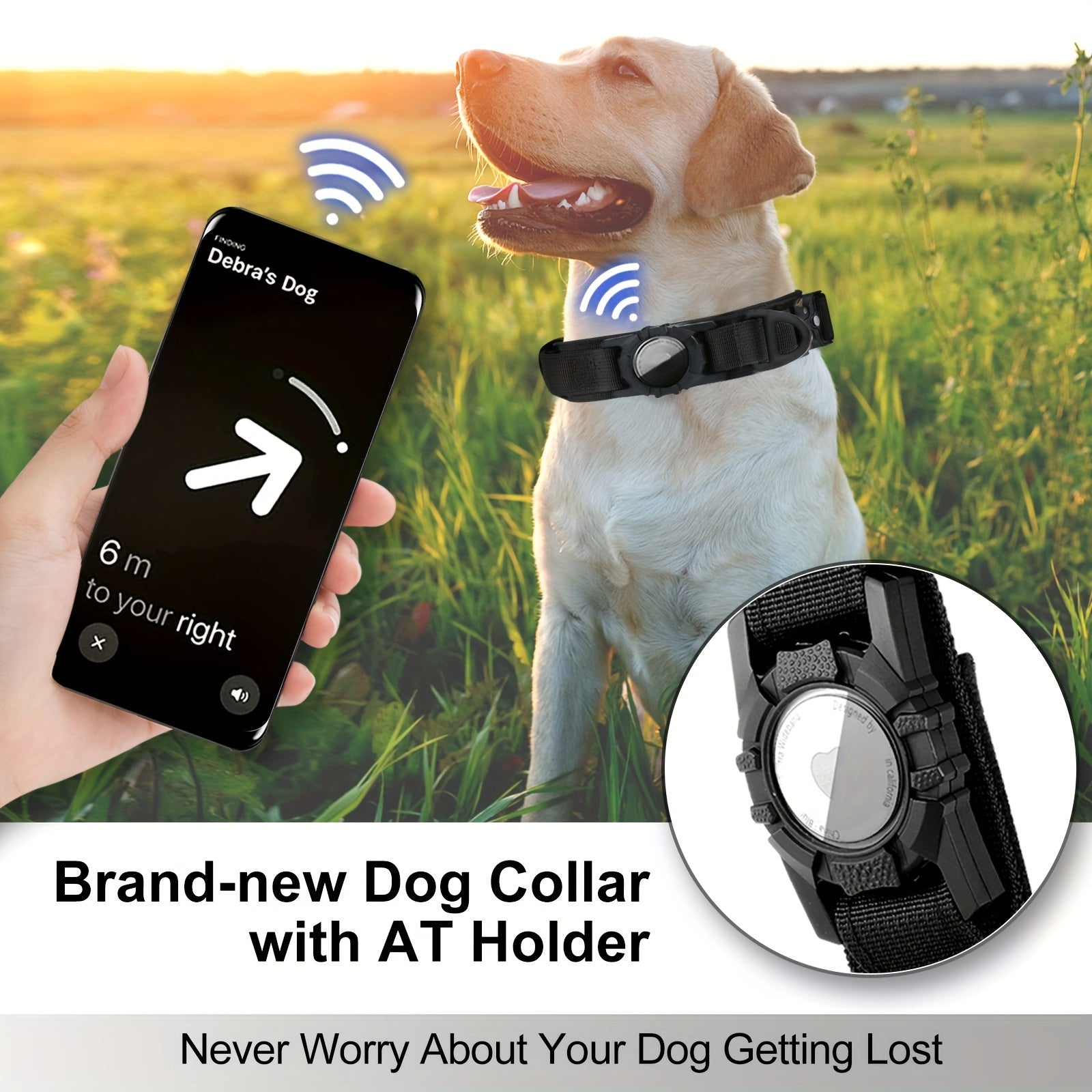 [Tactical Dog Collar] Heavy - Duty Tactical Nylon Dog Collar with GPS Holder | Adjustable Military - Style Collar for All Breeds, Secure Fit Collar - Walmarkettt.com
