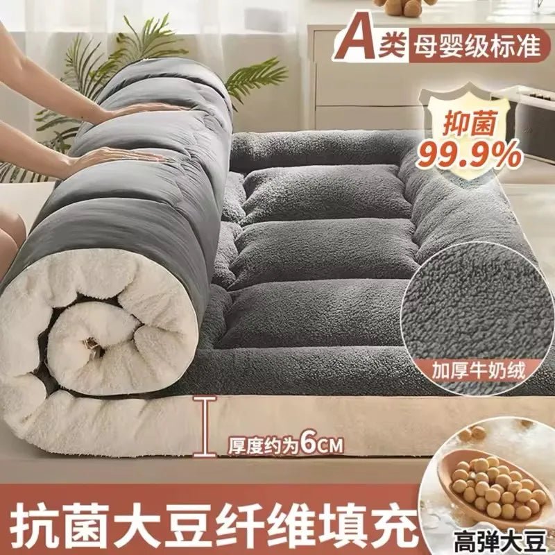 Tatami Floor Comfortable Mattress Upholstery Student Dormitory Thicken Single Double soy fiber Mattress Household Bed Mattresses - Walmarkettt.com