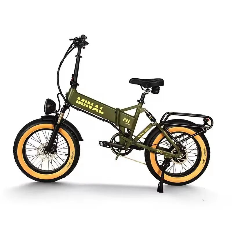 The e - bike’s 20 - inch wide tires are available in four colors. 750W 48V 16AH battery. Easy and good - looking electric bicycle - Walmarkettt.com