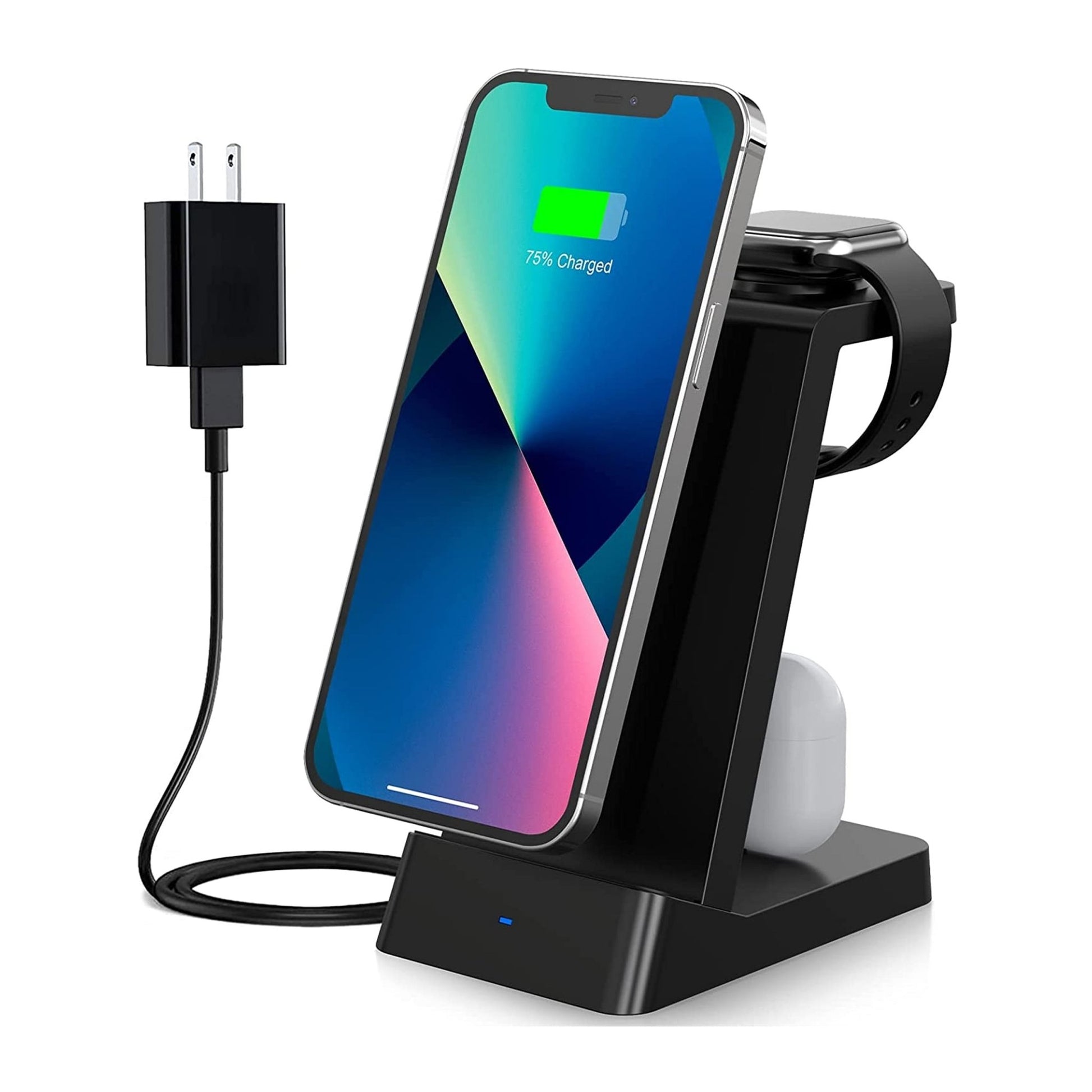 Trexonic 3 in 1 Fast Charge Charging Station in Black - Walmarkettt.com