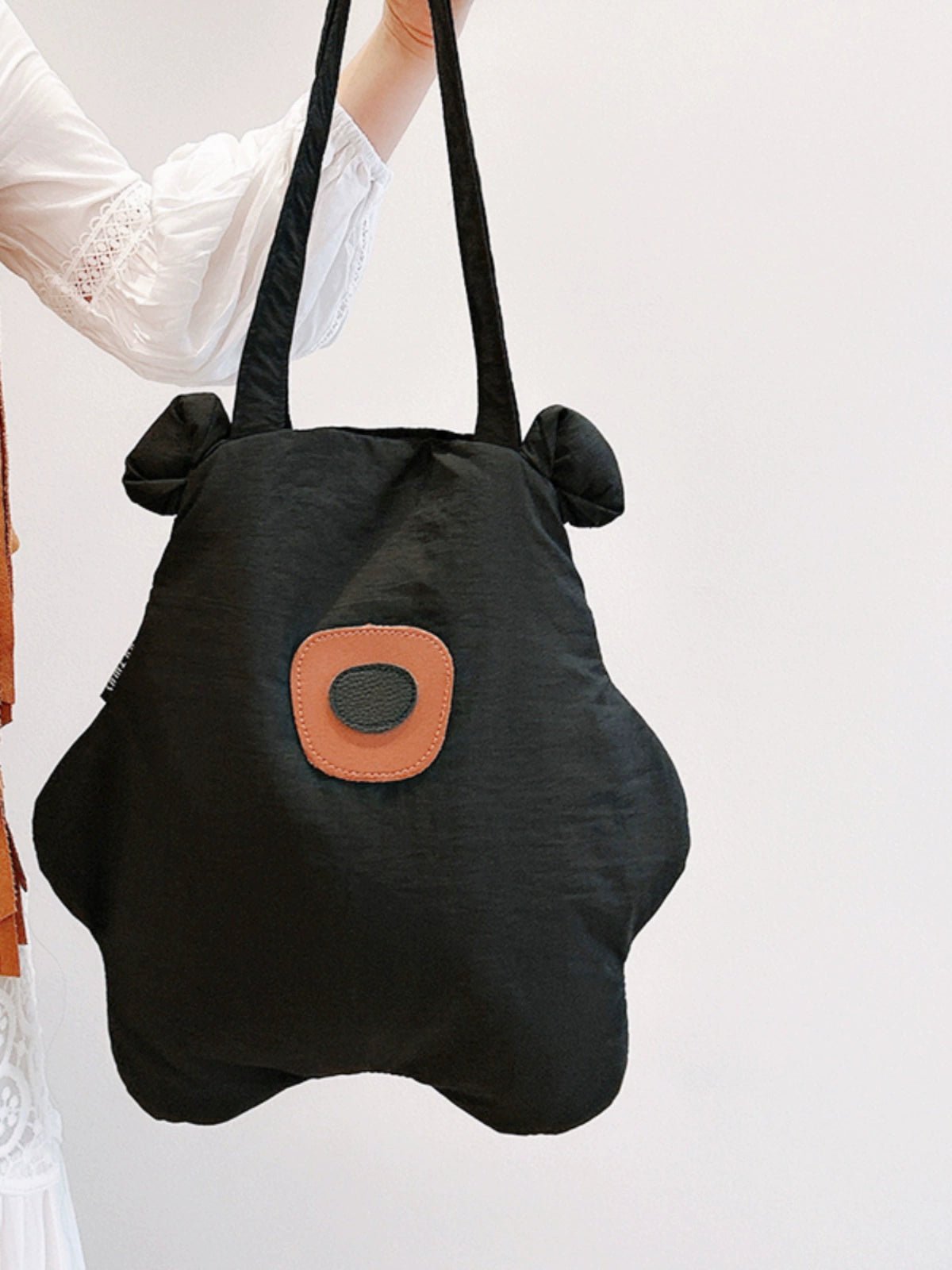 Tricolor Patch Biscuit Bear Cartoon Large Capacity Shoulder Bag - Walmarkettt.com