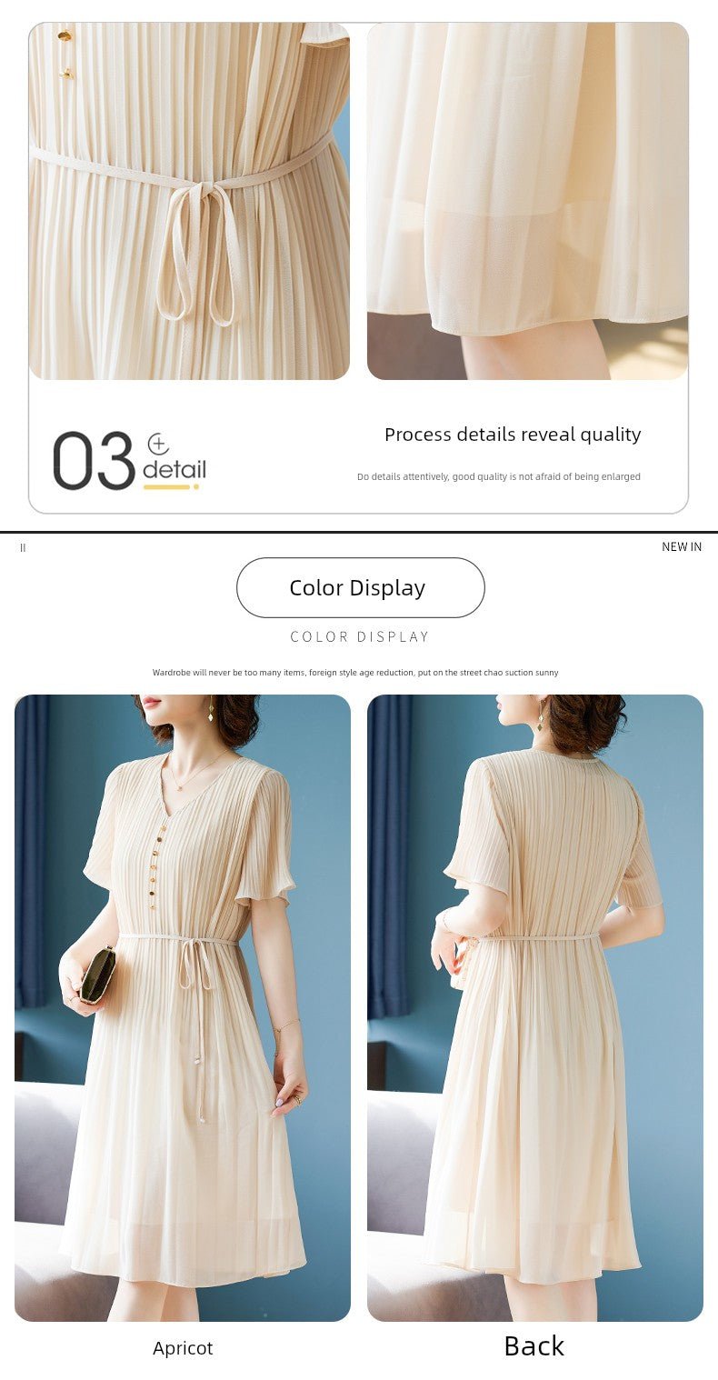 Young Mother Mulberry Silk Noble 40 - Year - Old Dress Summer Dress - Walmarkettt.com