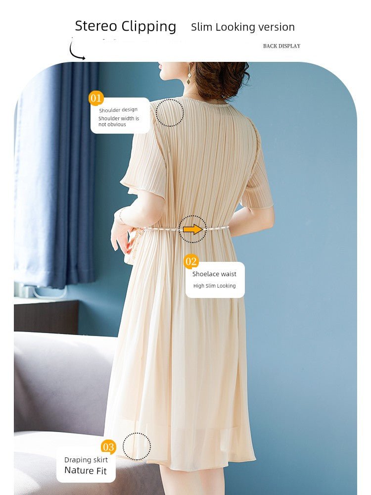 Young Mother Mulberry Silk Noble 40 - Year - Old Dress Summer Dress - Walmarkettt.com